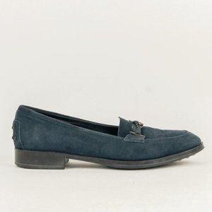 Tod's Navy Suede Bit Loafers